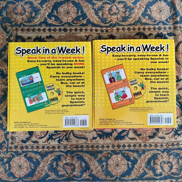 Learning Spanish Tutorial See, Hear, Say & Learn Spanish: 4 week CD & Book Set - Picture 2 of 4